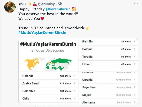 Kerem Bürsin Twitter dünya sıralamasında 3. oldu! Hayranlarının hedefi 1 milyon paylaşım! 1