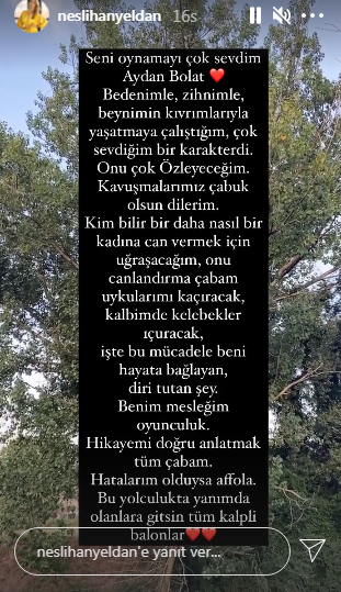 ‘Sen Çal Kapımı’ dizisinin ‘Aydan Bolat’ı Neslihan Yeldan'dan, diziye duygusal veda mesajı!.. 2